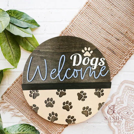 Welcome Cats Or Dogs Sign Door