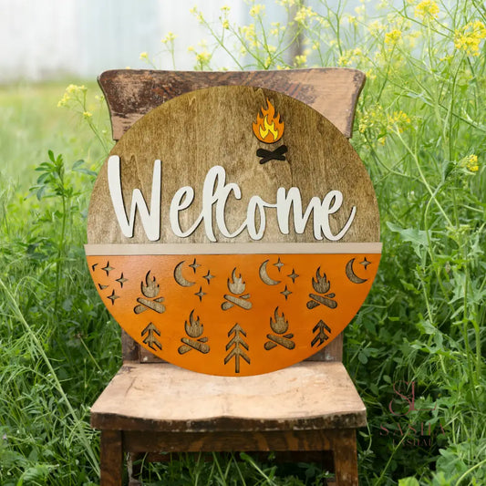 Welcome Hope You Like Campfire Door Sign