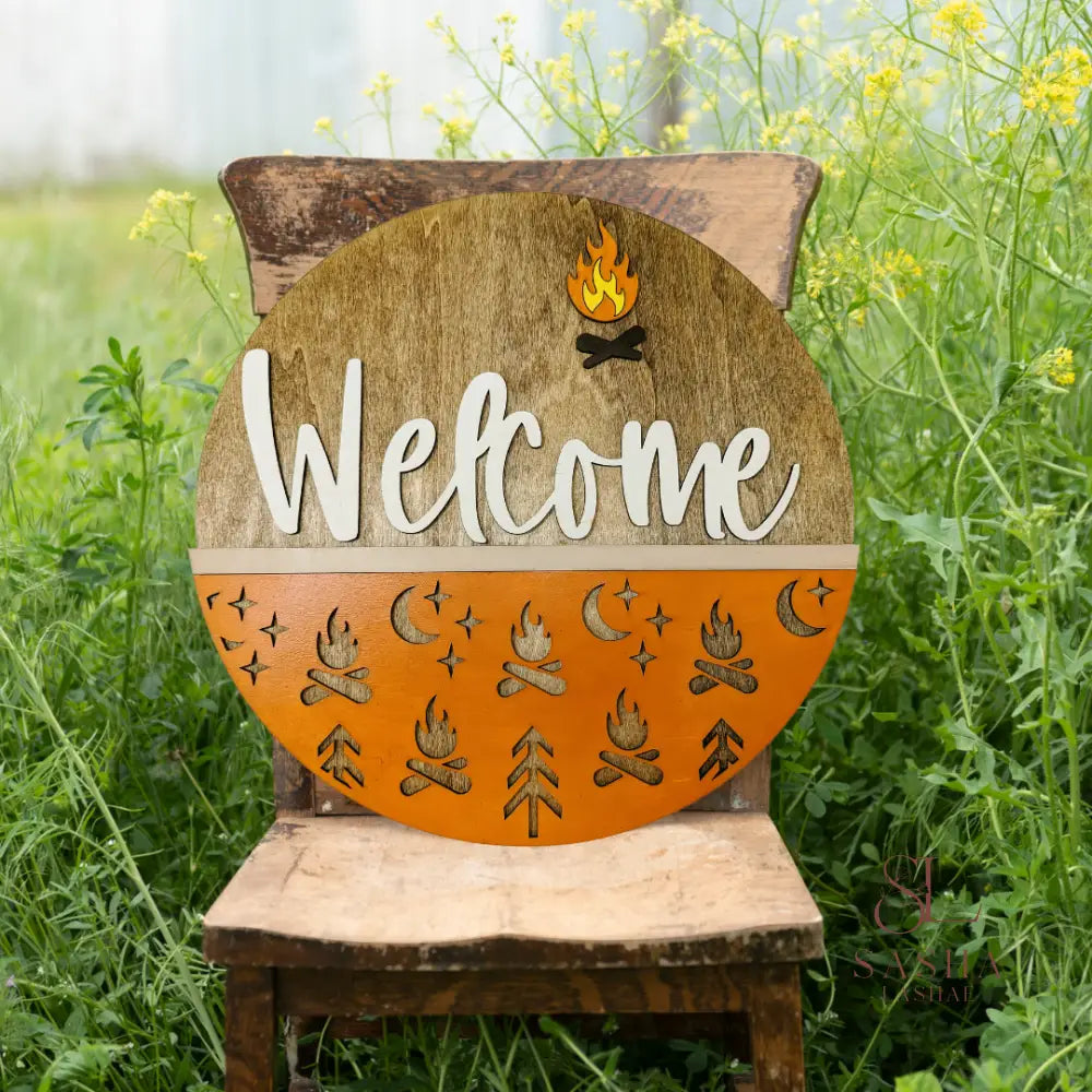 Welcome Hope You Like Campfire Door Sign